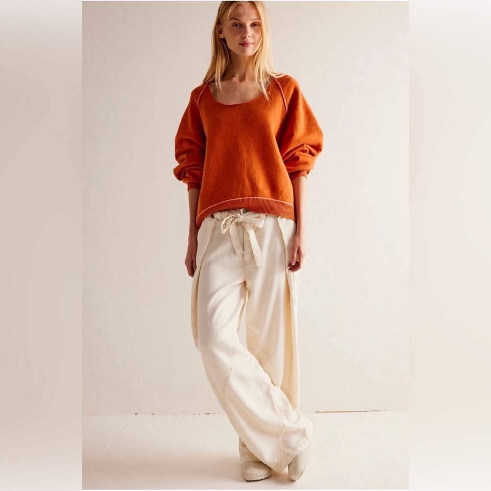 Free People We The Free - Dunes Wide-Leg Jeans Pants Wrap